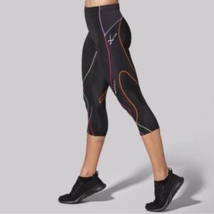 CW-X Stabilyx Compression Tights 3/4‎ Length Women Joint Support Womens Size S